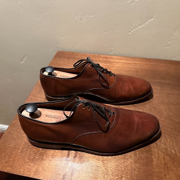 Carlyle Plain-toe Oxford Dress Shoe Wide sz 11.5 3E Dark Chili Brown
